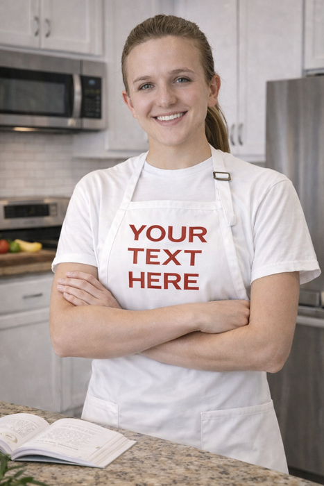 Personalized Chef Name Embroidered Apron (BLACK)